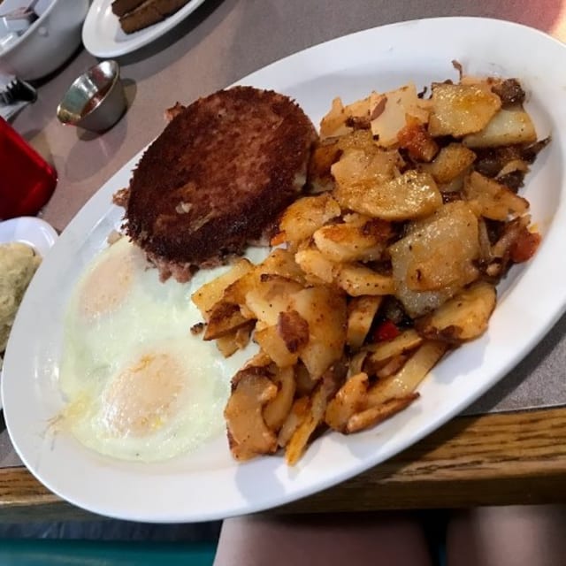 Corned Beef Hash & Eggs.