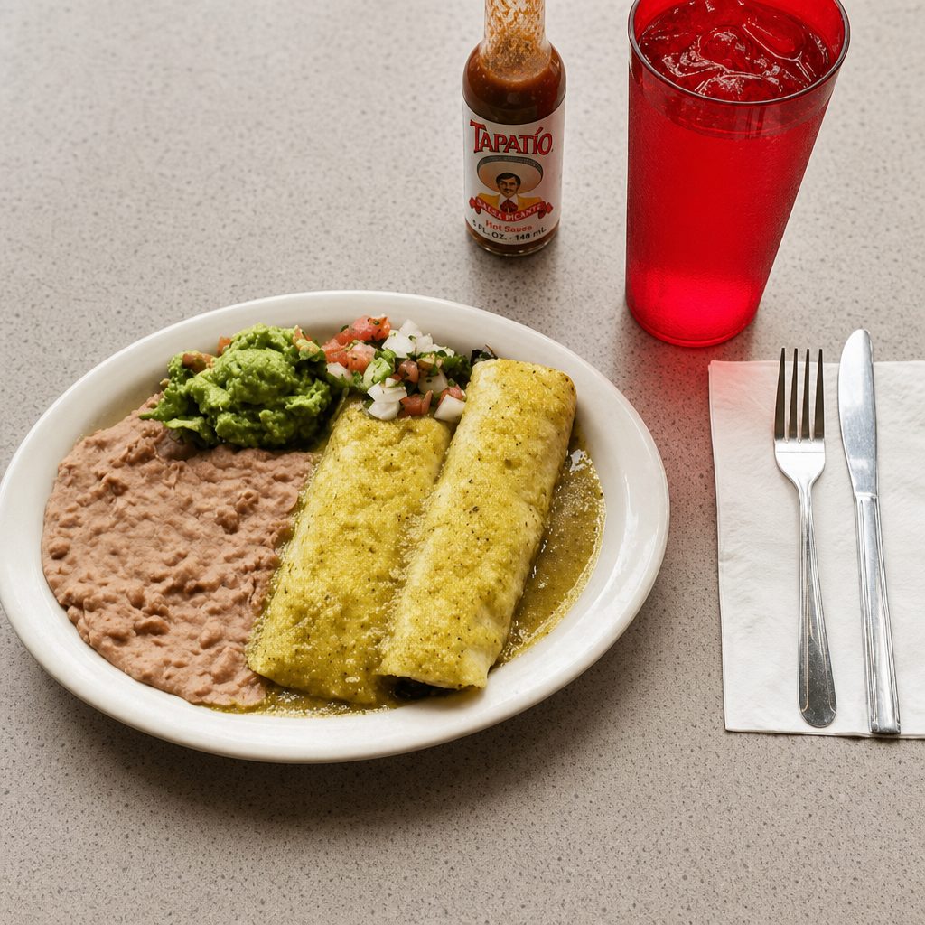2 Vegan Spinach Enchiladas.
