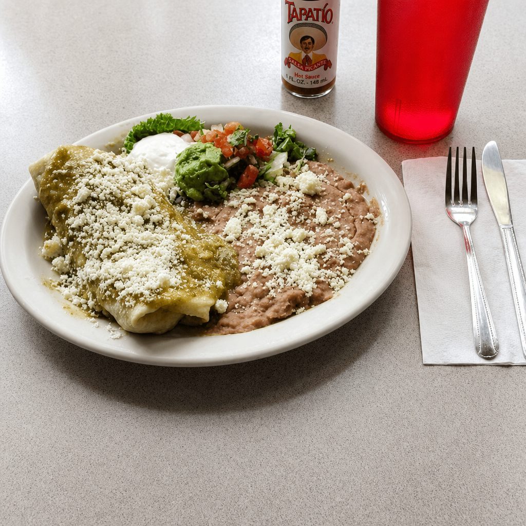 Pork Chile Verde Burrito.