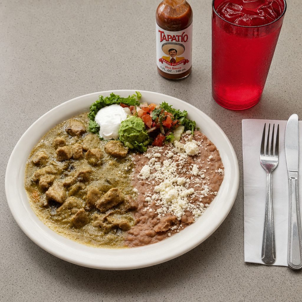 Pork Chile Verde Plate.