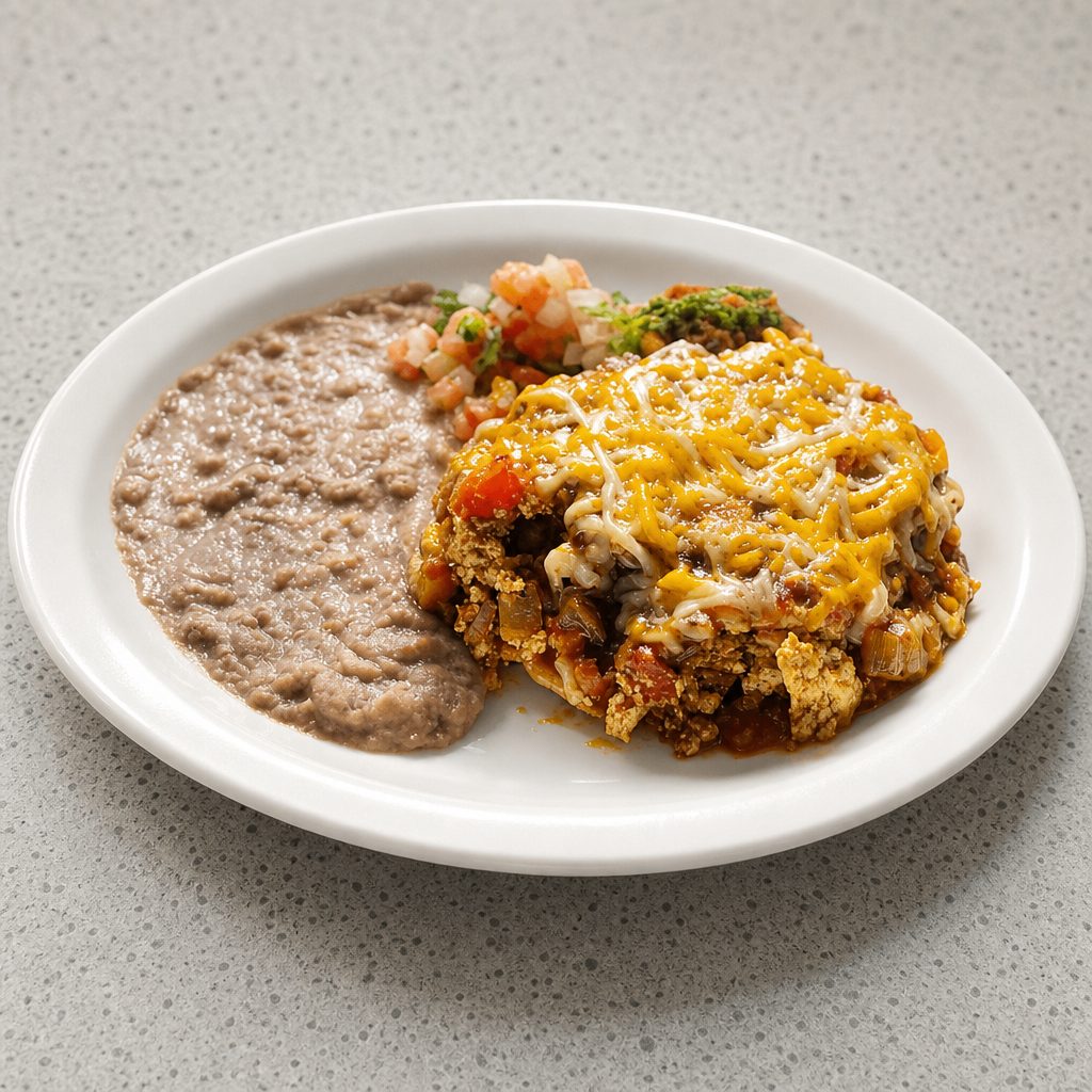 Vegan Chorizo “Huevos” Rancheros.